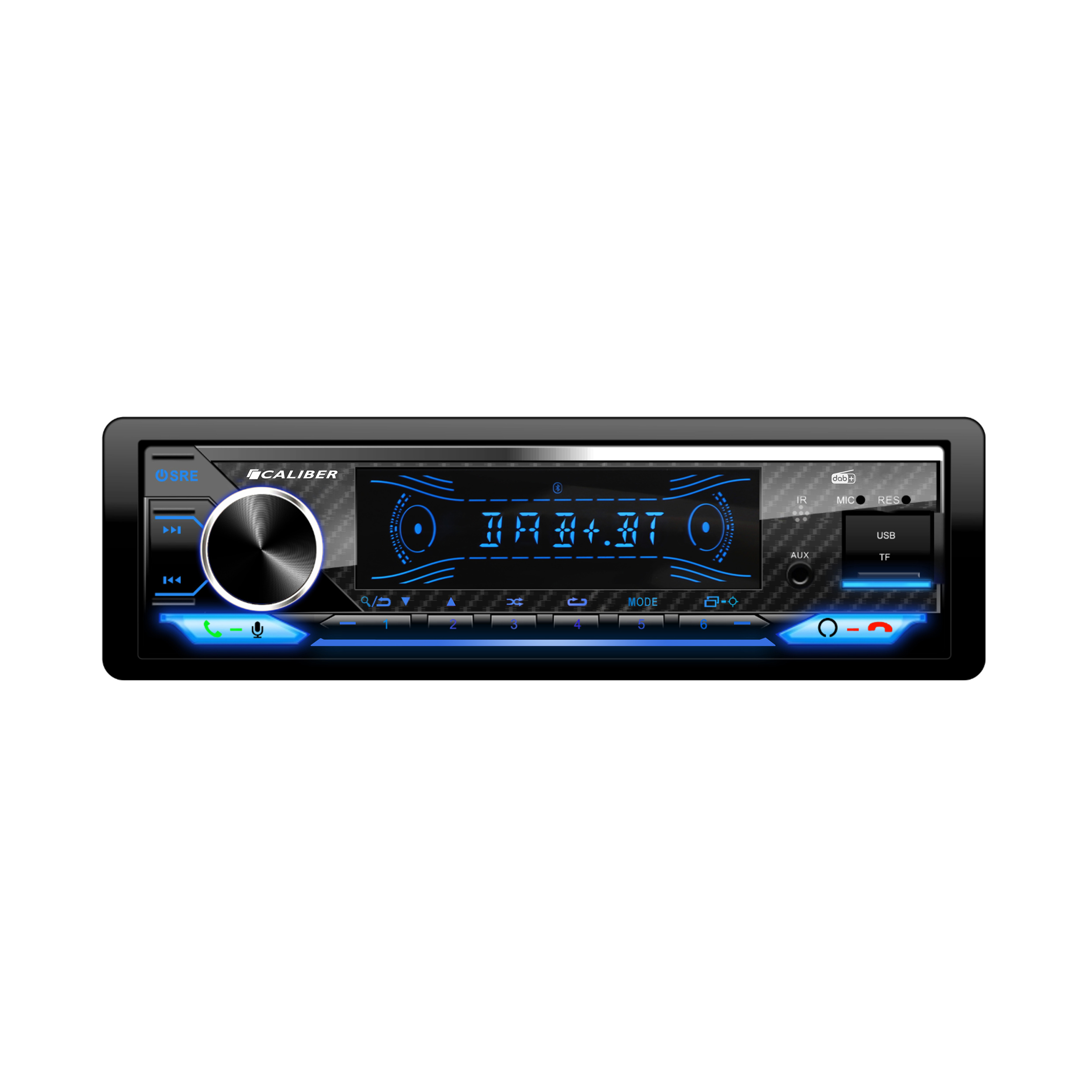 Autoradio avec Bluetooth - DAB - DAB+ - Autoradio avec USB, SD, AUX, FM - 1 DIN - Appels mains libres - Port de chargement USB - 4 x 100 Watt (RMD058DAB)