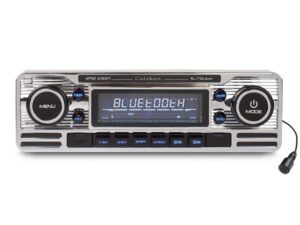 Car radio with Bluetooth - 1 DIN - USB - 18 Property channels - Retro Look (RMD120BT)