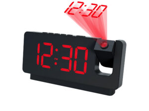 Réveil Caliber avec Projection - Réveil Numérique - Réveil pour Enfants - Projection au Plafond ou sur le Mur - Projection d'Horloge (HCG201)