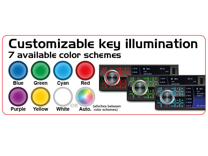 Car radio with Bluetooth, USB, AUX - 4 inch screen - Reversing camera connection - Extra USB (RMD404DAB -BT) - Image 4