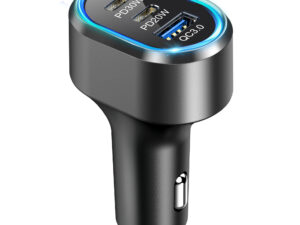 Caliber Autolader - Sigarettenaansteker Splitter - 2x USB & 1x USB-C - 50 Watt - Snellader (PS25)