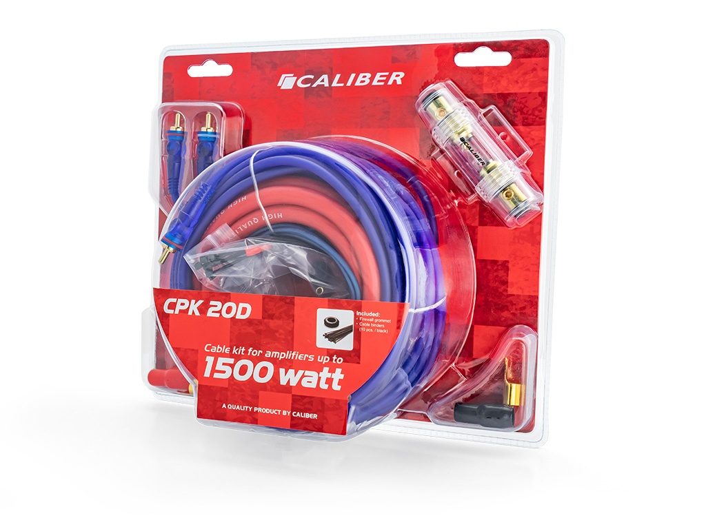 Kit de câbles audio pour Amplificateur de Voiture - Câble pour Subwoofer de 1500 Watt - Jeu de 4 Câbles - 5 Mètres (CPK20D) – Image 3