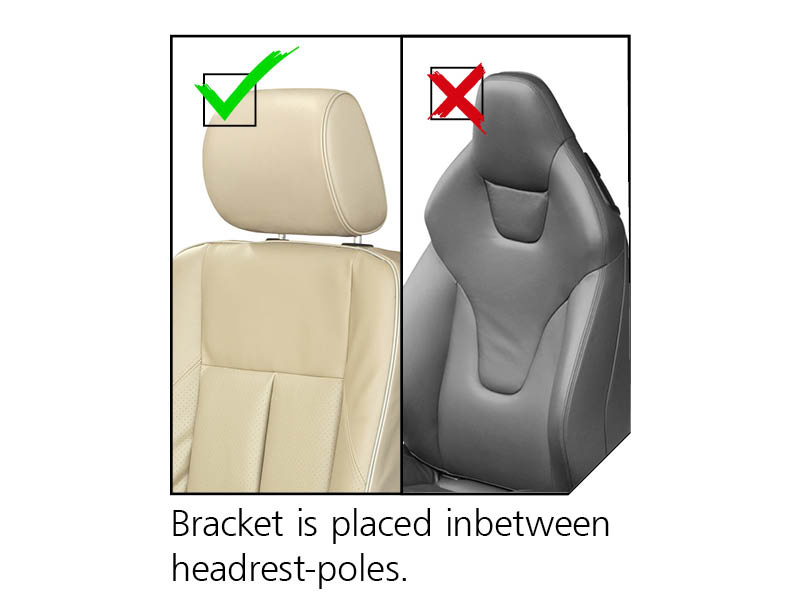 Tablet- und Telefonhalterung für 7 bis 12,9 Zoll - Auto-Kopfstütze - drehbar (CNC17) – Bild 5