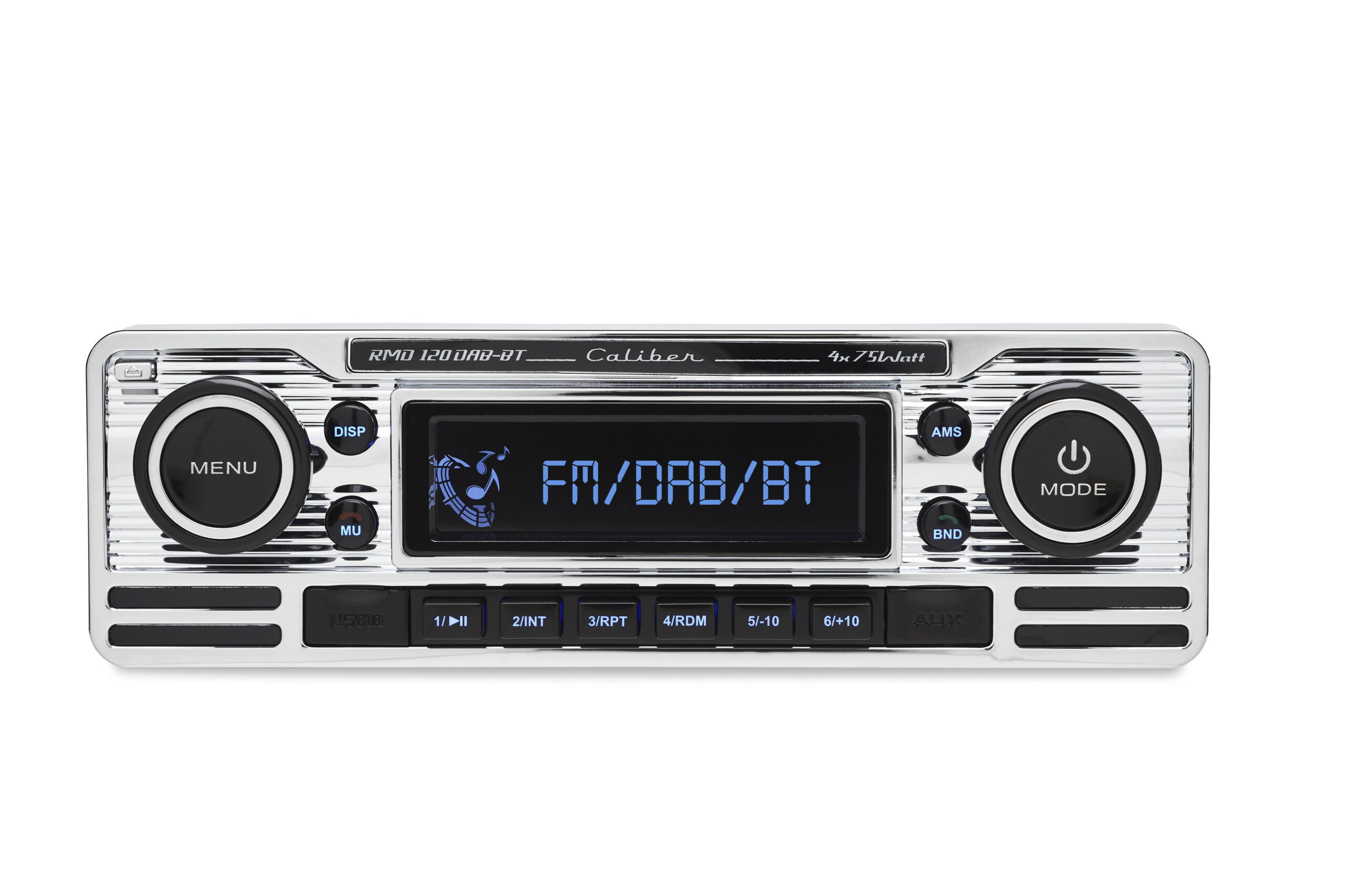 Autoradio avec DAB+ - USB - Technologie Bluetooth® 4x75Watt - Look Rétro chromé (RMD120DAB-BT)