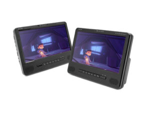Lecteur DVD Portable pour Voiture - Ensemble de 2 Lecteurs - Écran de 9 pouces - Avec Batterie pour une Autonomie de 1,5 heure (MPD298)